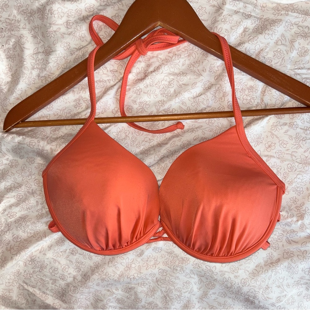 Coral Halter‎ Bikini Top